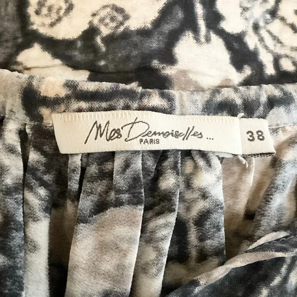 Mes Demoiselles Verdi 100% Silk Vintage Rug Print Belted Dress 38 US 6